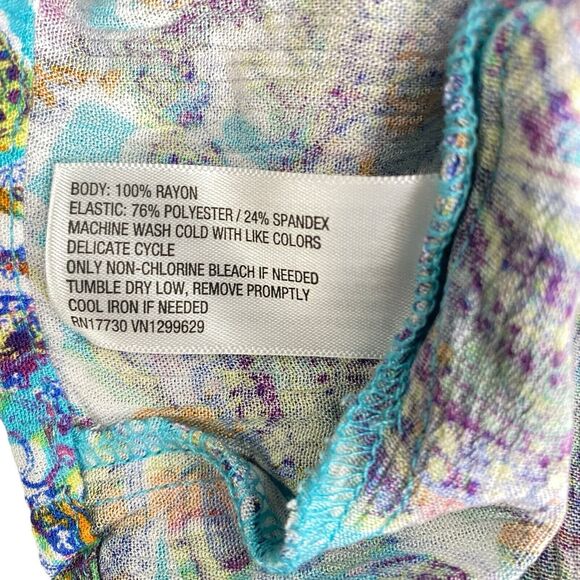 Wild Fable Women's Sleeveless Woven Smocked Romper - Blue Paisley XX Small NWT - Picture 6 of 16